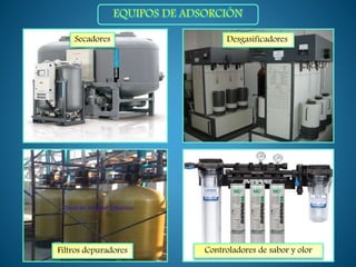 Secadores Desgasificadores
Controladores de sabor y olor
Filtros depuradores
EQUIPOS DE ADSORCIÓN
 
