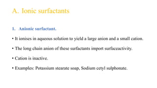 Surface and Interfacial tension [Part-4](Adsorption at liquid interface, Surface active agents )