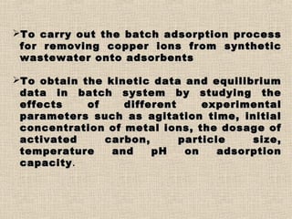 Adsorption of copper on raw, and activated 1 | PPT