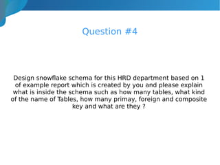Advanced Database Systems - Data warehousing case study | PDF
