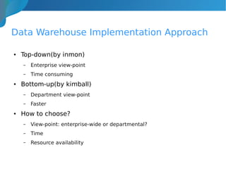 Advanced Database Systems - Data warehousing case study | PDF