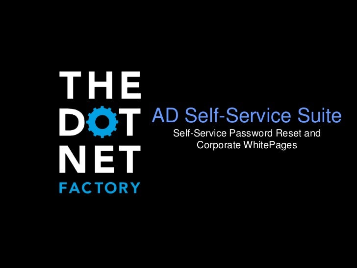 Active Directory Self Service Suite Overview