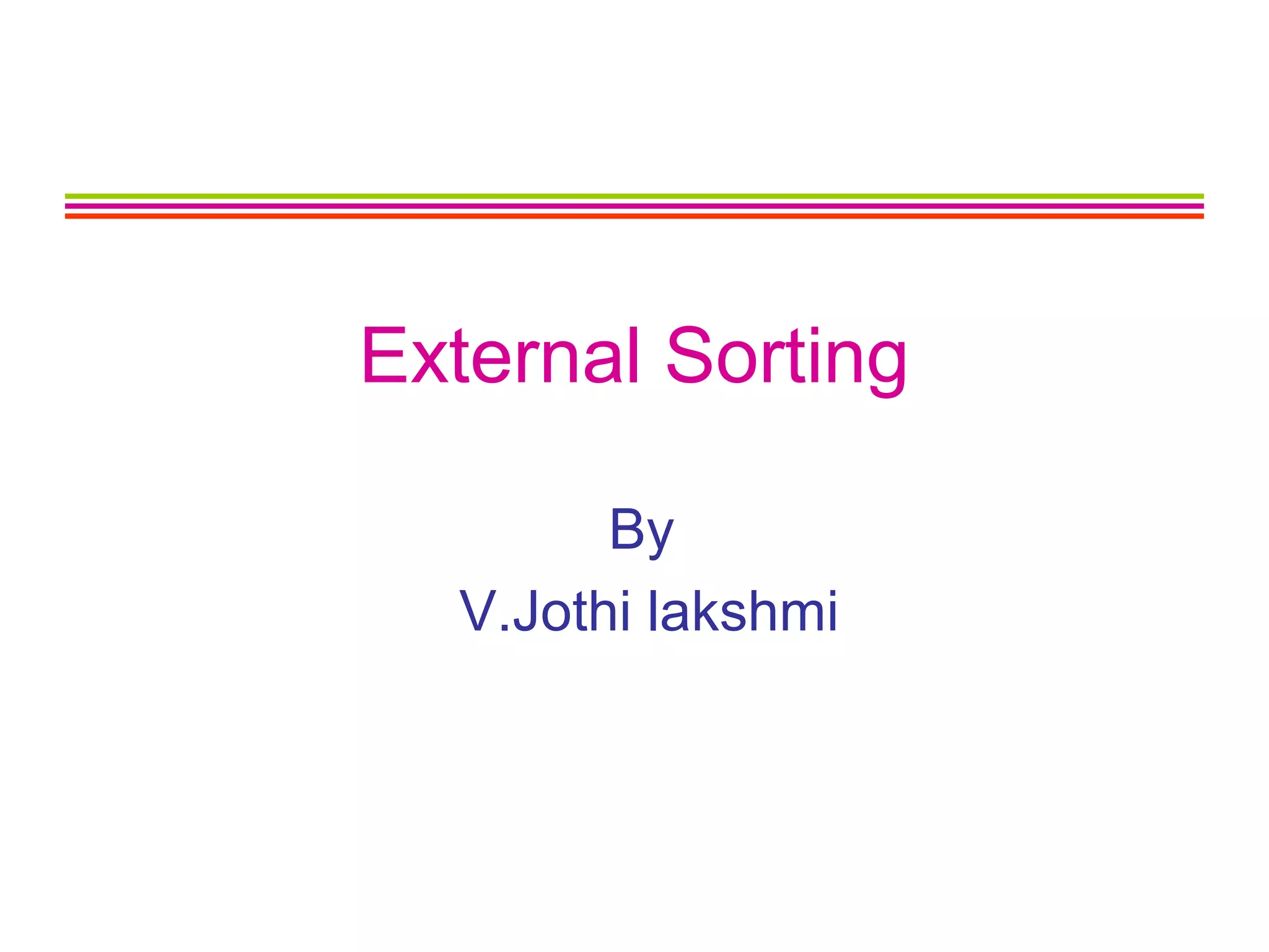external sorting | PPT