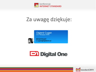 Za uwagę dziękuje: 