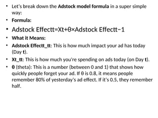 Adstock model.ppt FOR BUSINESS STUDENT PPT | PPT