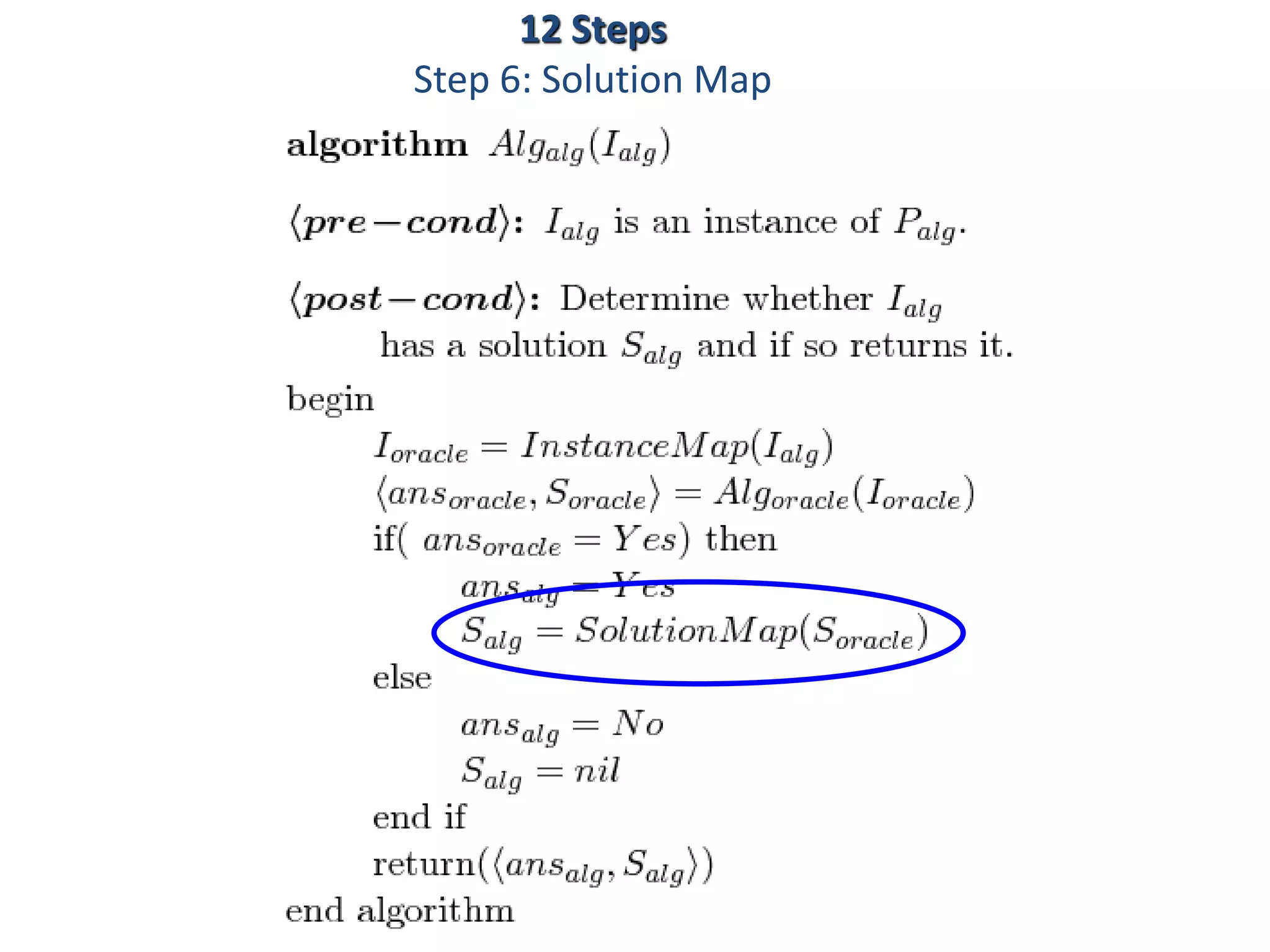 12 Steps
Step 6: Solution Map
 