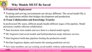 Model Persistence and MLOps Fundamentals in Applied Data Science | PDF