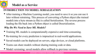 Model Serialization Model Persistence and MLOps Fundamentals in Applied Data Science | PDF