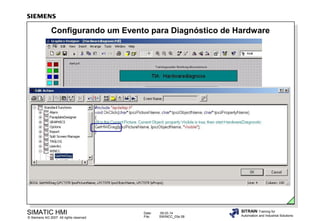 Configurando um Evento para Diagnóstico de Hardware

SIMATIC HMI

© Siemens AG 2007. All rights reserved.

Date:
File:

09.03.14
SWINCC_03e.58

SITRAIN Training for
Automation and Industrial Solutions

 