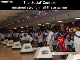 The ‘Social’ Context  remained strong in all these games.. 