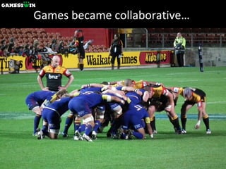 Games became collaborative…  