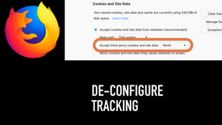 DE-CONFIGURE
TRACKING
 