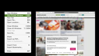 USE PRIVATE MODE FOR
TRACKING-RICH MEDIA
 