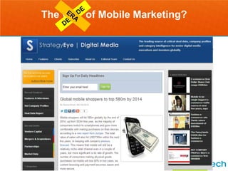 The year of Mobile Marketing?
 