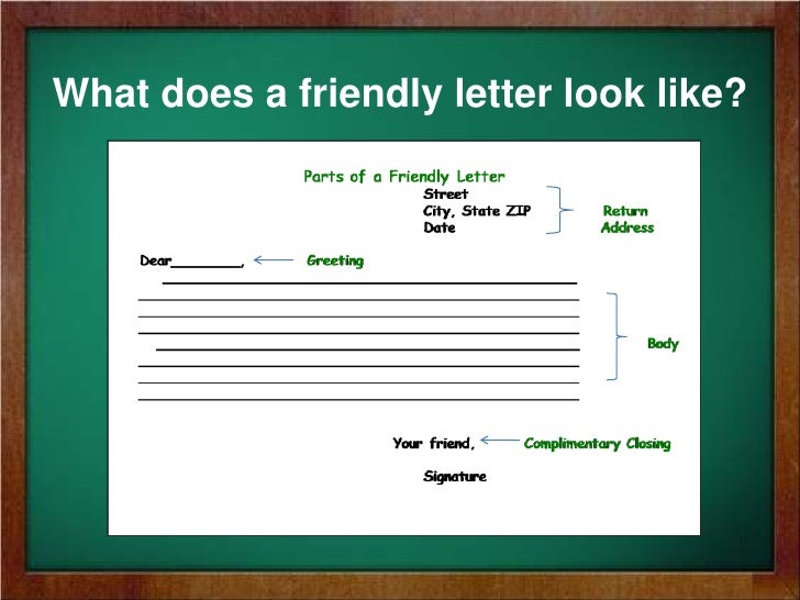 how to write a friendly letter