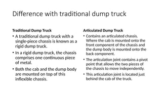 ARTICULATED DUMP TRUCKS IN MINING ENGINEERING | PPTX