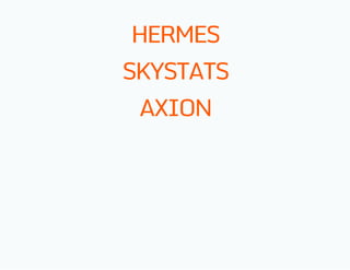 HERMES
SKYSTATS
AXION
 