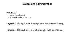 Aducanumab [New Drug].pptx (IgG1) monoclonal antibody | PPTX