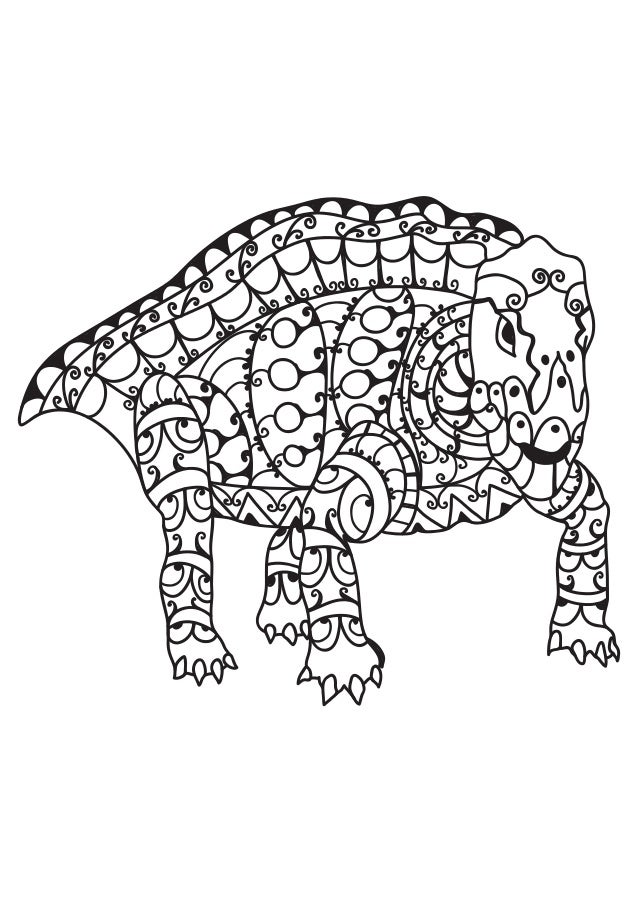 Download Dinosaur Coloring Pages For Adults Free Printable Coloring Book