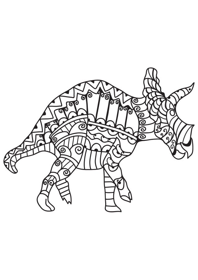 Download Dinosaur Coloring Pages For Adults Free Printable Coloring Book