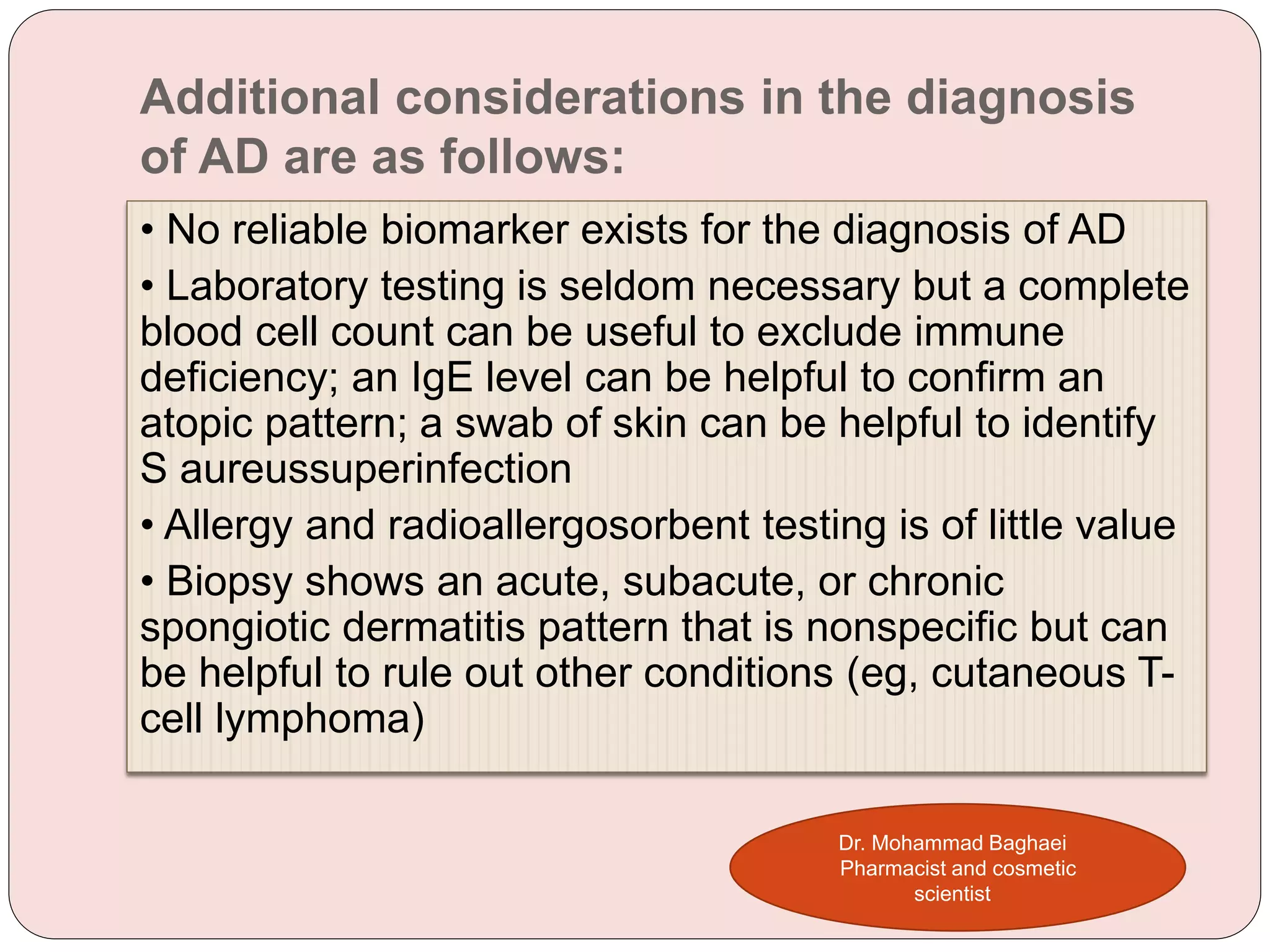 Adult atopic dermatitis by : Dr. Mohammad Baghaei | PDF