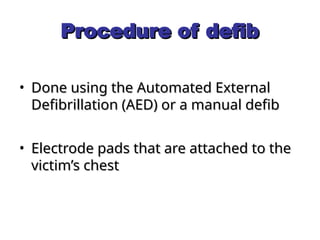 Defib Powerpoint Adult Basic Life support and Compression pulmonary Resuscitation | PPT