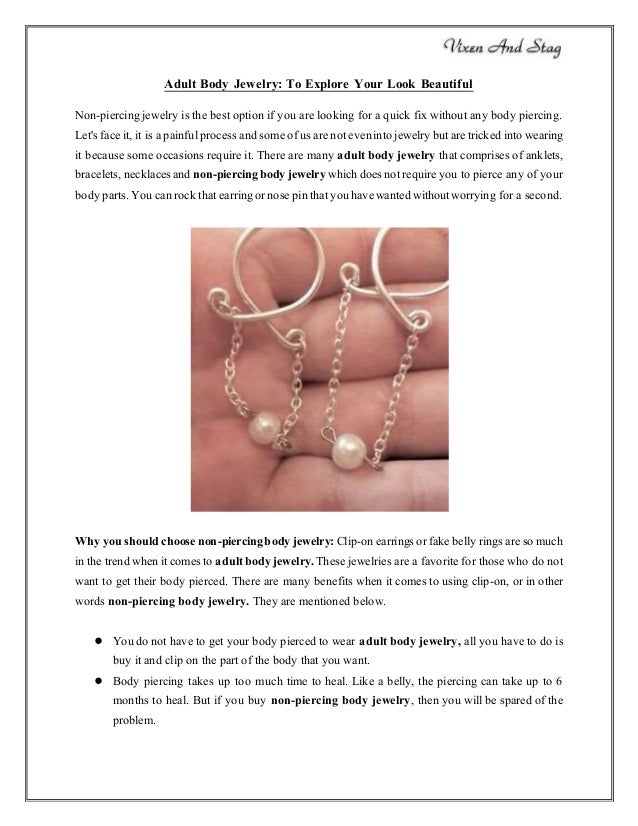 adult body jewelry