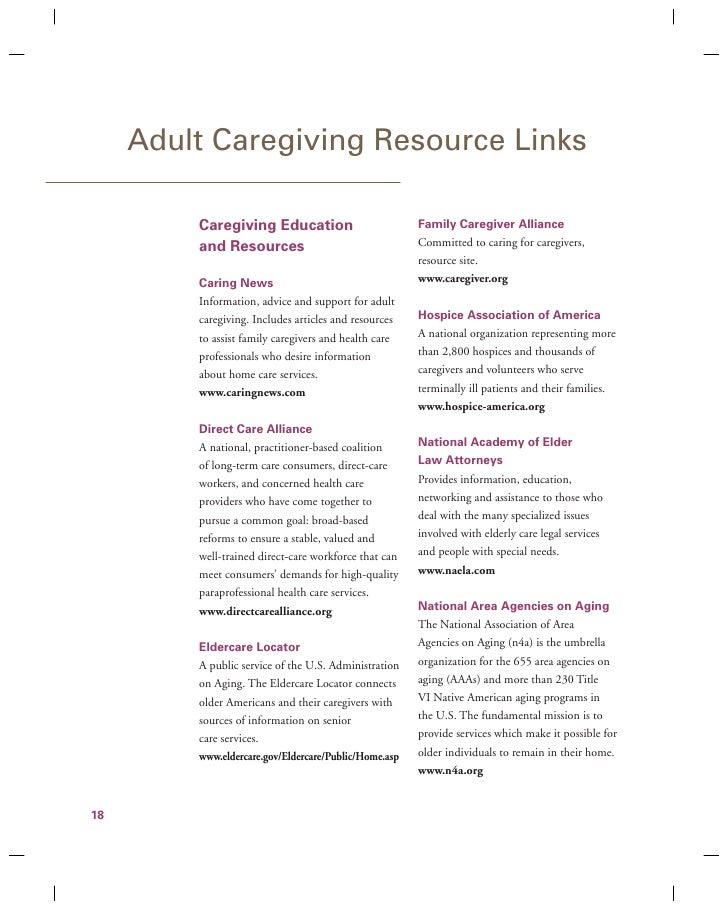 Adult Caregiving 103