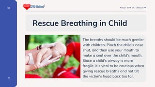 Adult CPR vs Child CPR: The Basic Difference | PDF