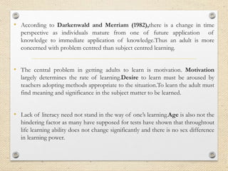 Adult education | PPTX