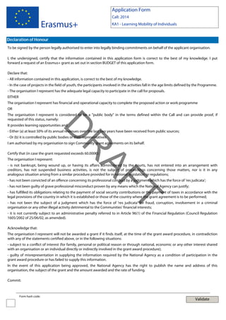 Mobility Declaration Form Adult education staff_mobility_en | PDF
