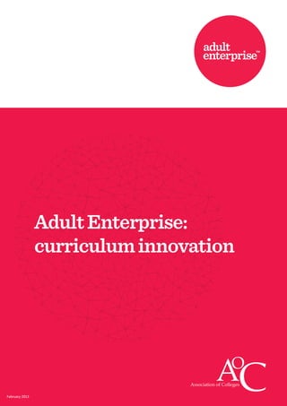 Adult Enterprise:
                curriculum innovation




February 2013
 