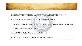 Adulteration and evaluation cognosy subsy