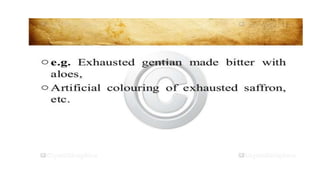 Adulteration and evaluation cognosy subsy