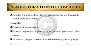 Adulteration and evaluation cognosy subsy