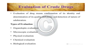 Adulteration and evaluation cognosy subsy
