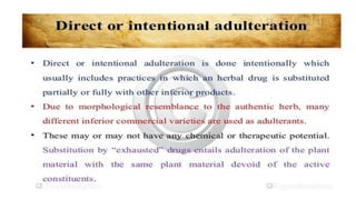 Adulteration and evaluation cognosy subsy