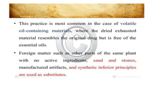 Adulteration and evaluation cognosy subsy