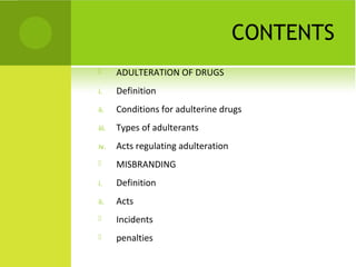 Adulteration & misbranding | PPT