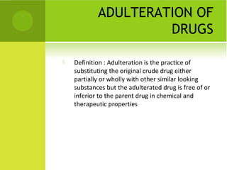 Adulteration & misbranding | PPT
