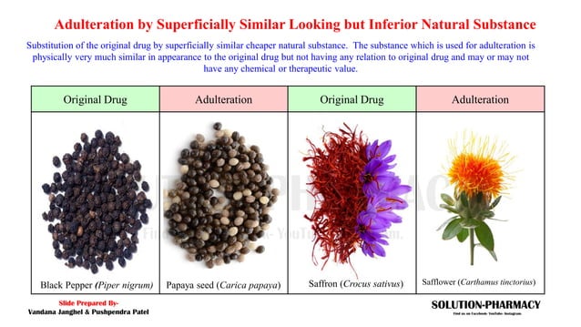 Adulteration Of Crude Drug And Evaluation Methods PPT