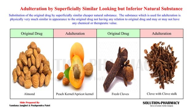 Adulteration Of Crude Drug And Evaluation Methods PPT