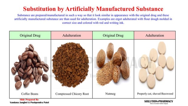 Adulteration Of Crude Drug And Evaluation Methods PPT