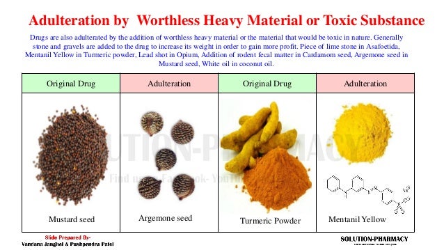 Adulteration Of Crude Drug And Evaluation Methods