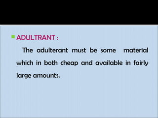 Adulteration of drugs | PPT