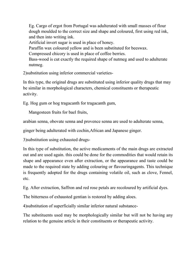 Definition, types of adulteration PDF