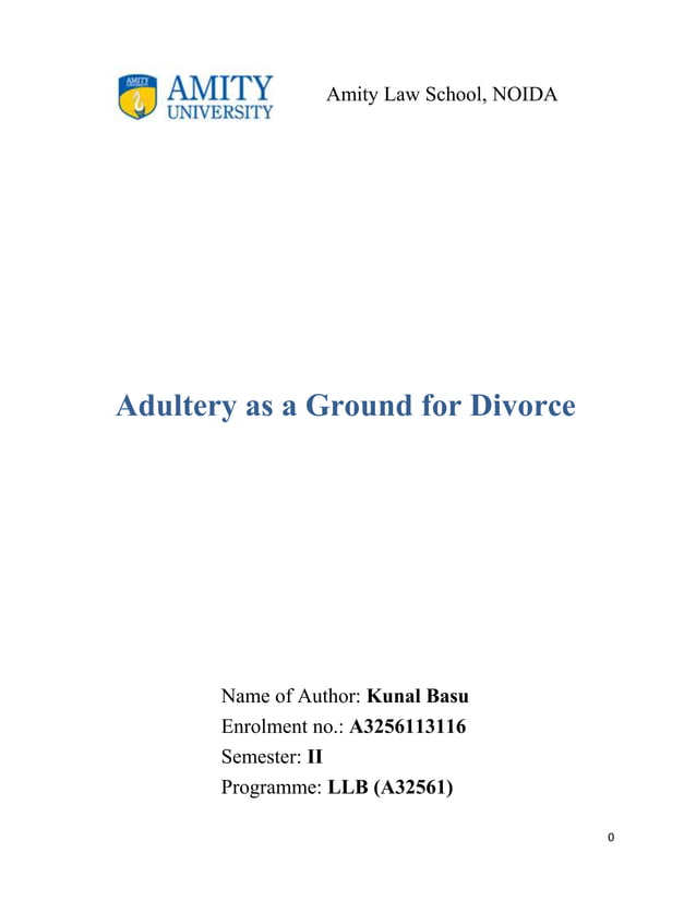 adultery law research paper