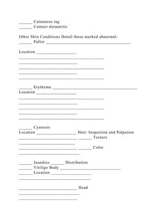 ADULT EXAMINATION CHECKLISTGuide for Skin, Hair, and Nails.docx