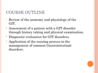 ADULT GIT LECTURE overview of git physiology | PPTX