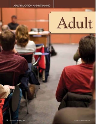 Adult learners considerations for education and training